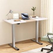 Standing Desk (Single Motor) Grey + White & Pine 120cm - Homecoze