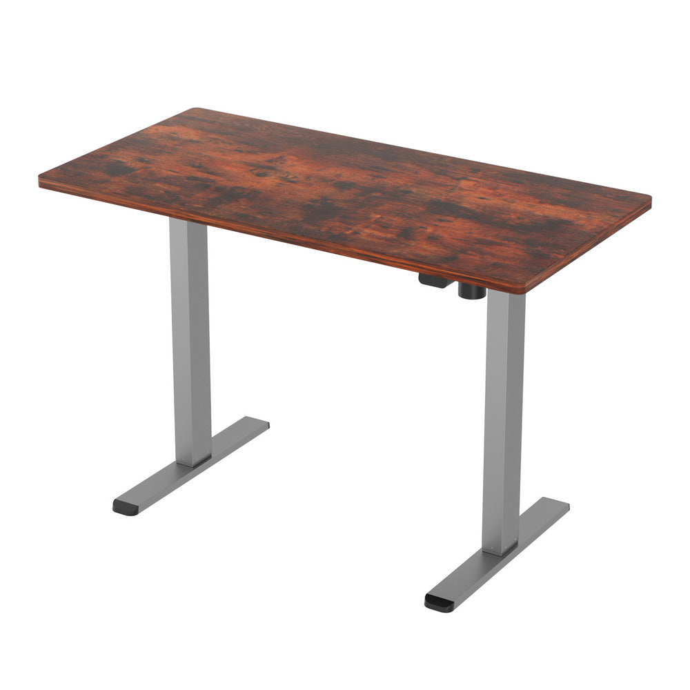 Standing Desk (Single Motor) Grey & Rustic 120cm - Homecoze