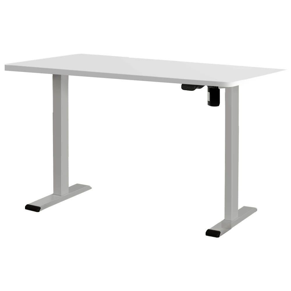 Standing Desk (Single Motor) Grey & White 140cm - Homecoze