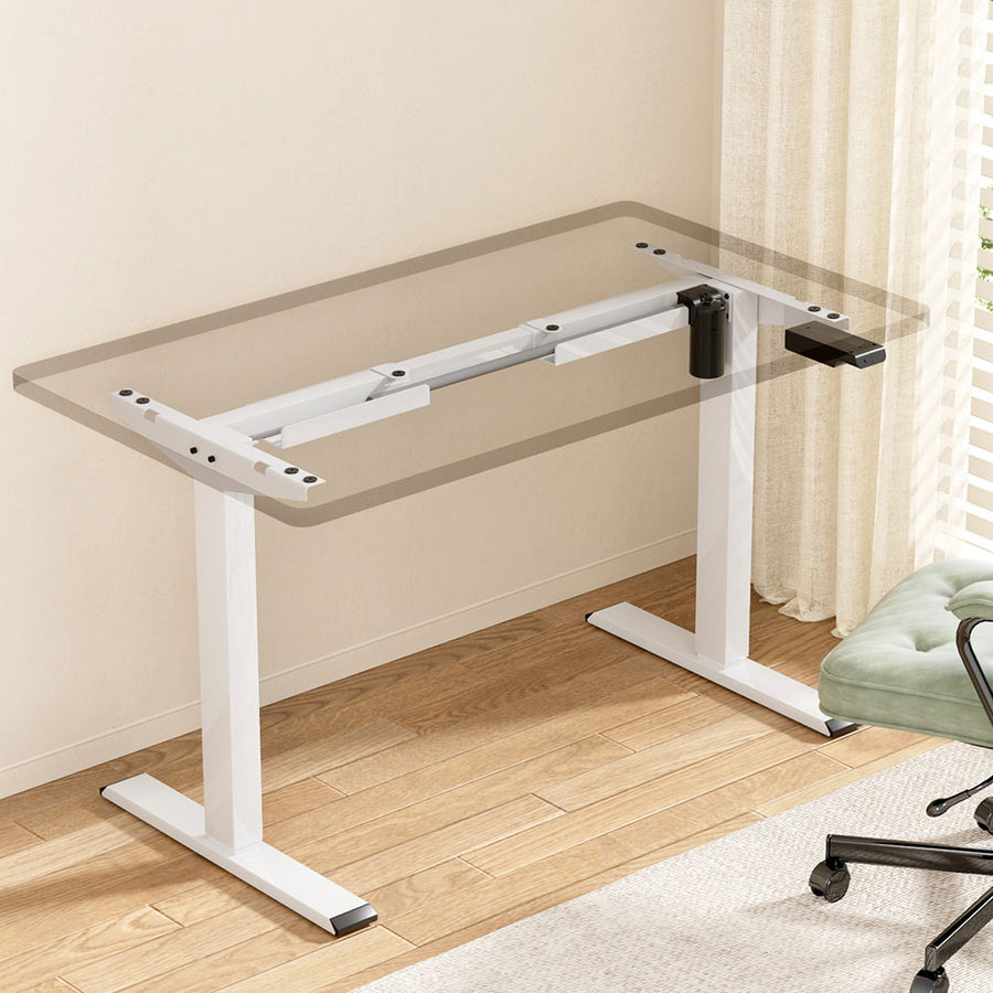Standing Desk Frame Only Height Adjustable - White - Homecoze