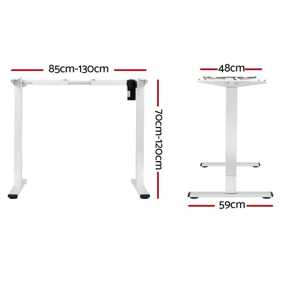 Standing Desk (Frame Only) Single Motor - White