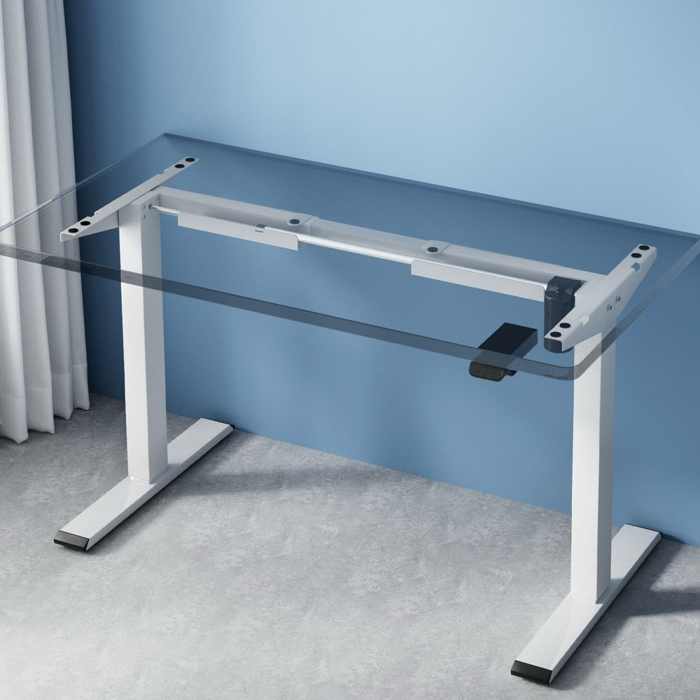 Standing Desk (Frame Only) Single Motor - White