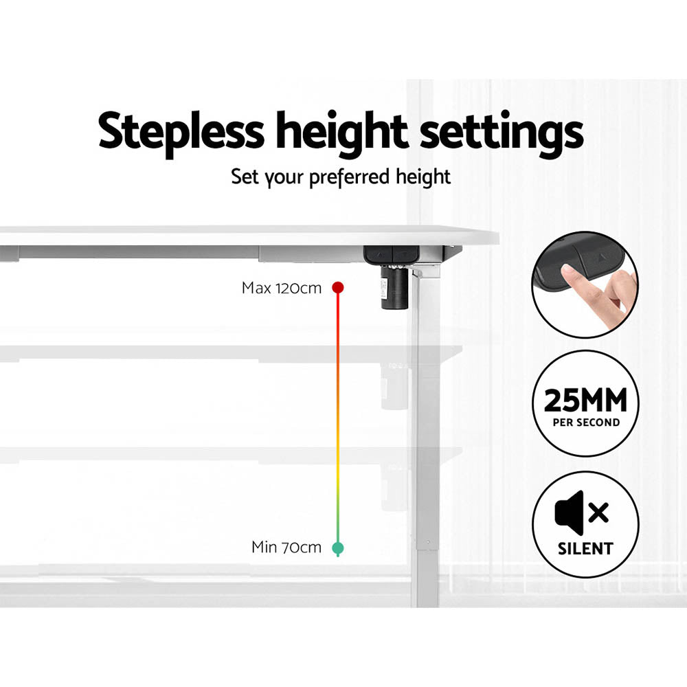 Standing Desk (Single Motor) White 120cm - Homecoze