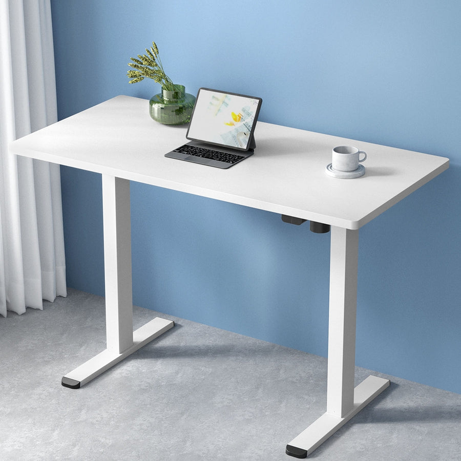 Standing Desk (Single Motor) White 140cm - Homecoze