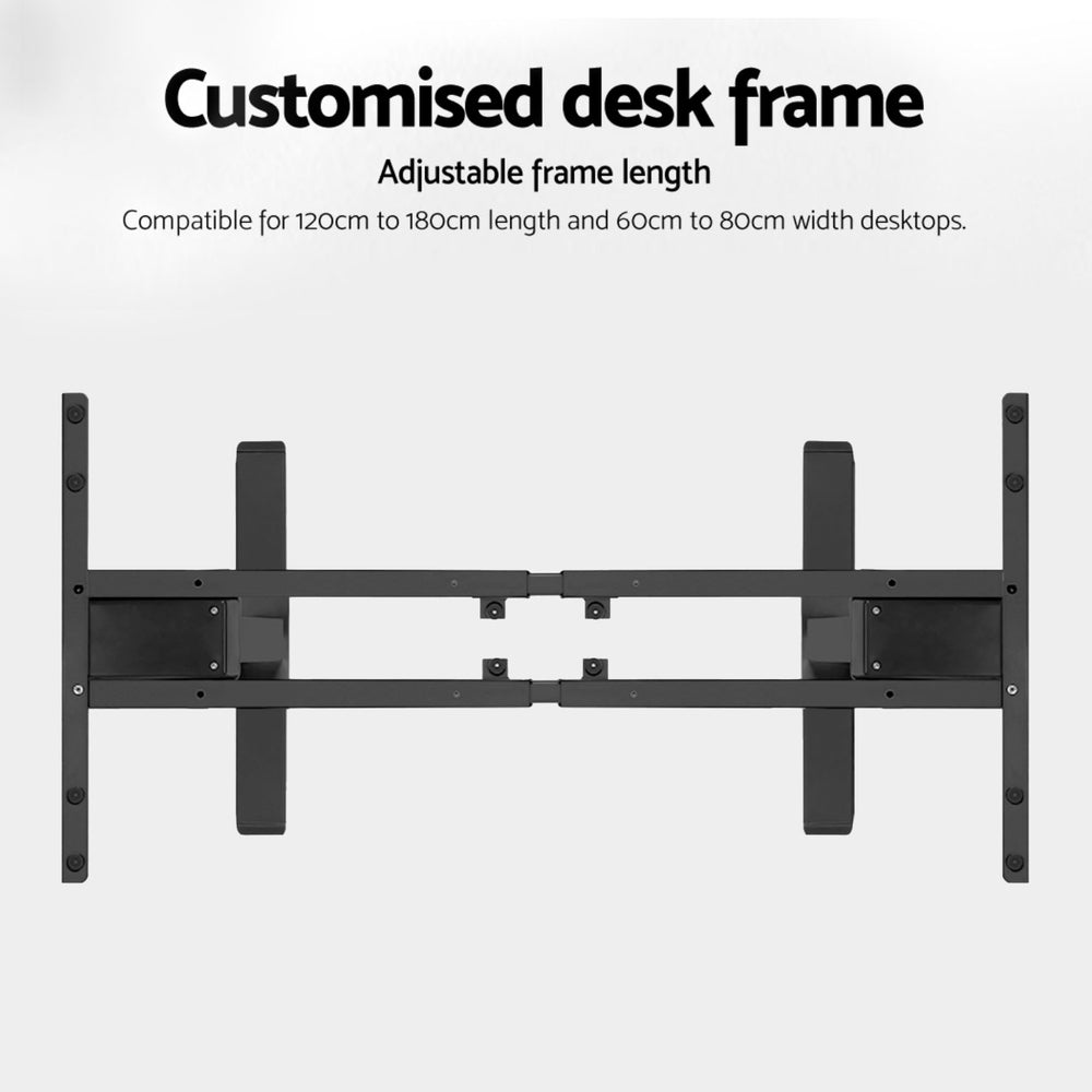 Standing Desk (Frame Only) Dual Motor - Black - Homecoze