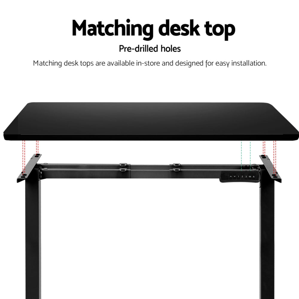 Standing Desk (Frame Only) Dual Motor - Black - Homecoze