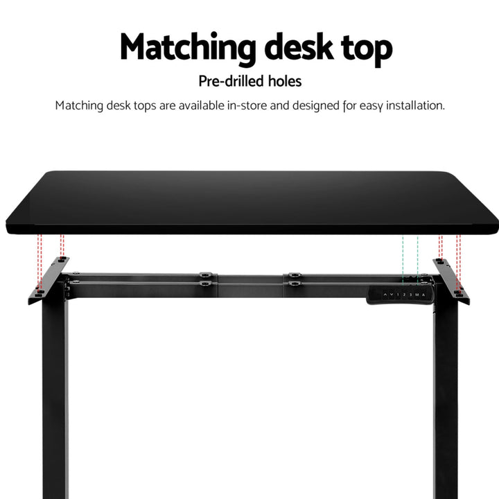 Standing Desk (Frame Only) Dual Motor - Black