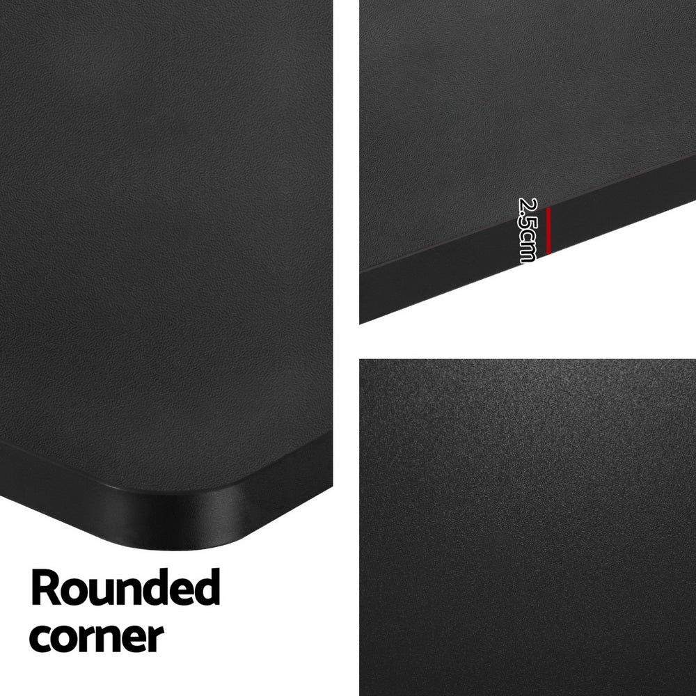 Standing Desk (Dual Motor) Black & Black 140cm - Homecoze