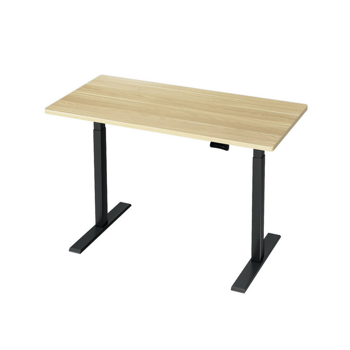 Standing Desk (Dual Motor) Black & Oak 120cm - Homecoze