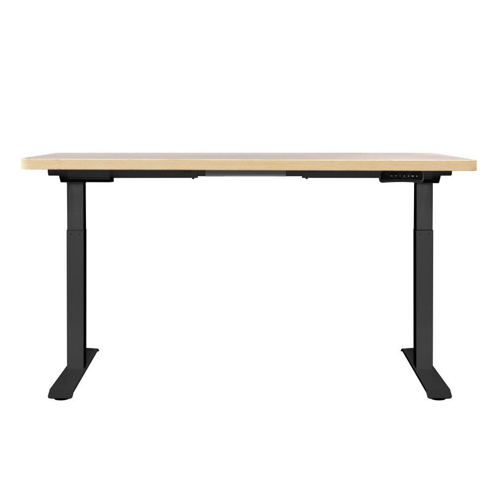 Standing Desk (Dual Motor) Black & Oak 120cm