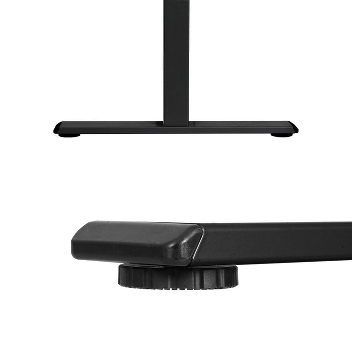 Standing Desk (Dual Motor) Black + White & Pine 120cm