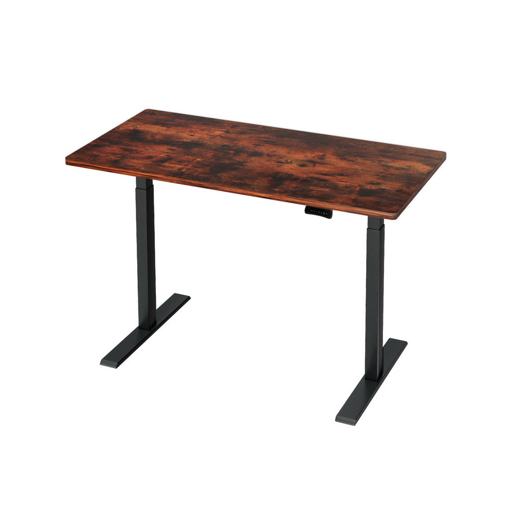Standing Desk (Dual Motor) Black & Rustic 120cm - Homecoze