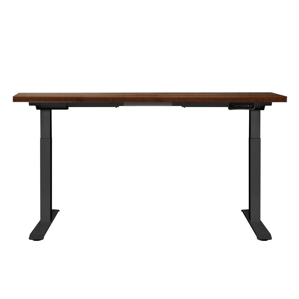 Standing Desk (Dual Motor) Black & Rustic 140cm - Homecoze