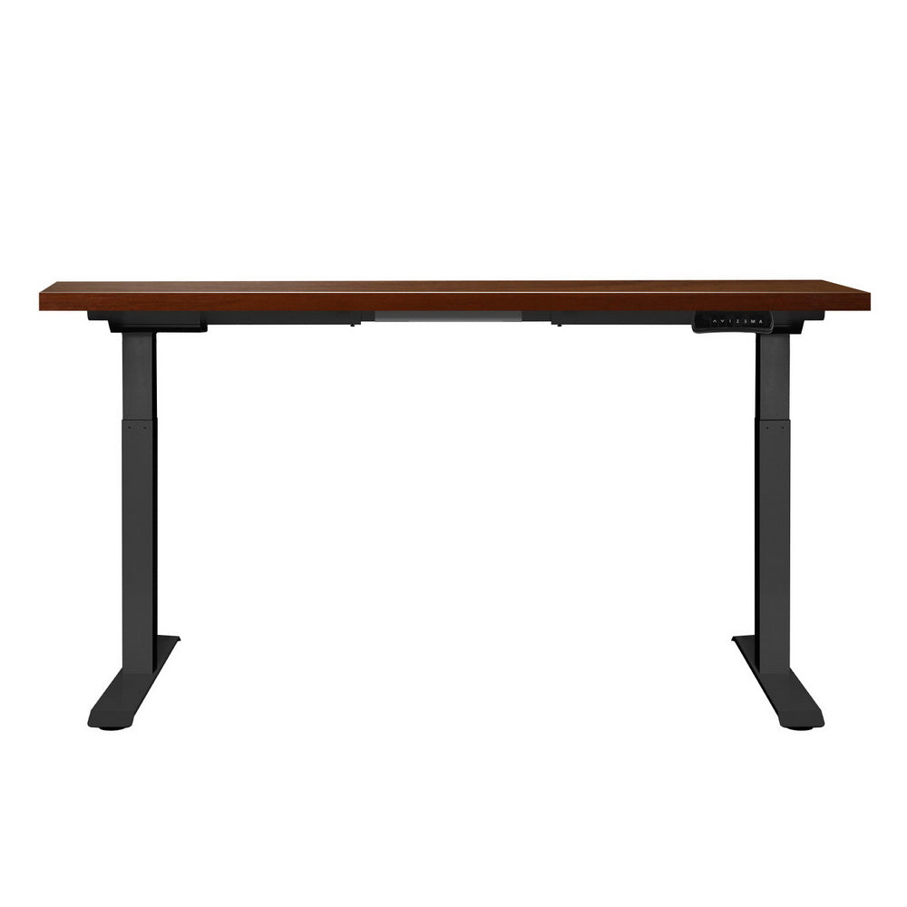 Standing Desk (Dual Motor) Black & Walnut 120cm - Homecoze