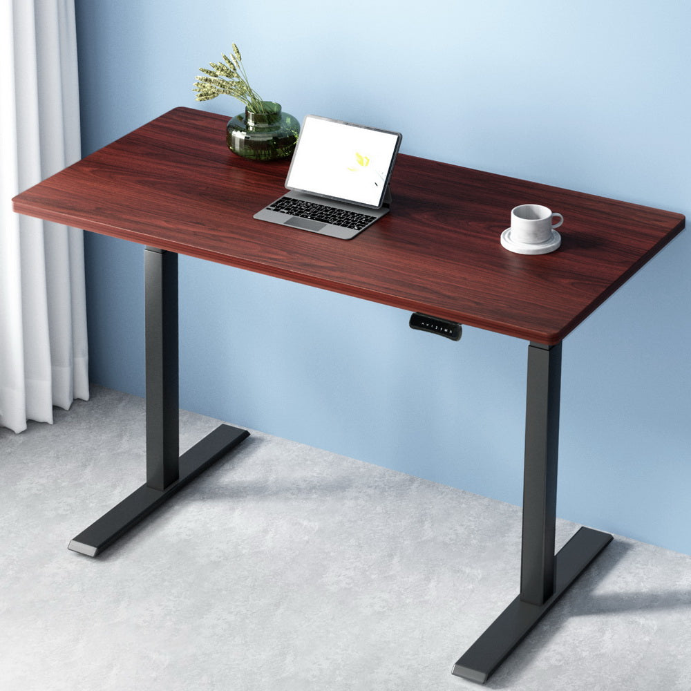 Standing Desk (Dual Motor) Black & Walnut 120cm