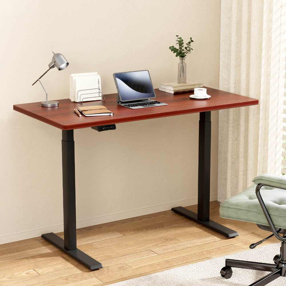 Standing Desk (Dual Motor) Black & Walnut 140cm - Homecoze