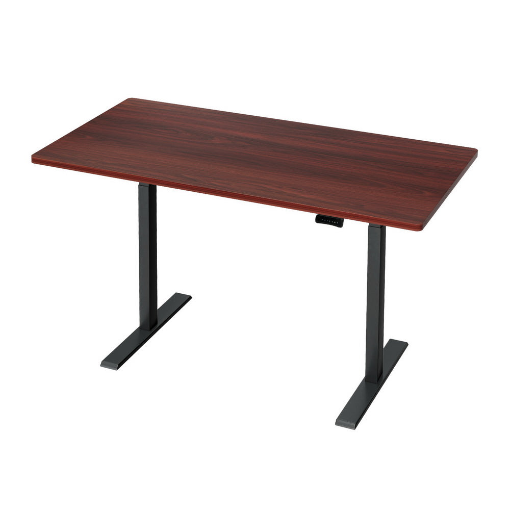 Standing Desk (Dual Motor) Black & Walnut 140cm - Homecoze