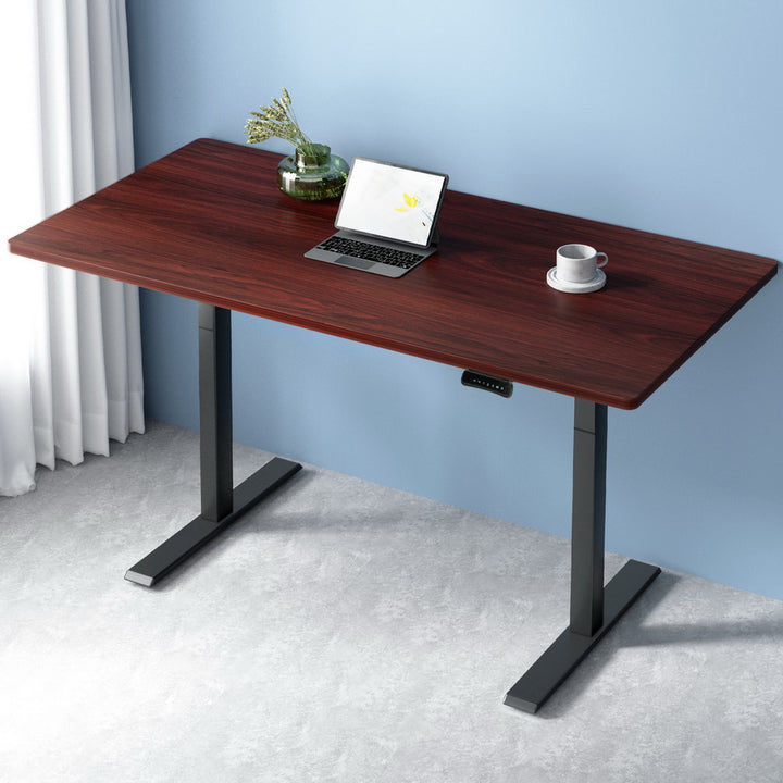 Standing Desk (Dual Motor) Black & Walnut 140cm