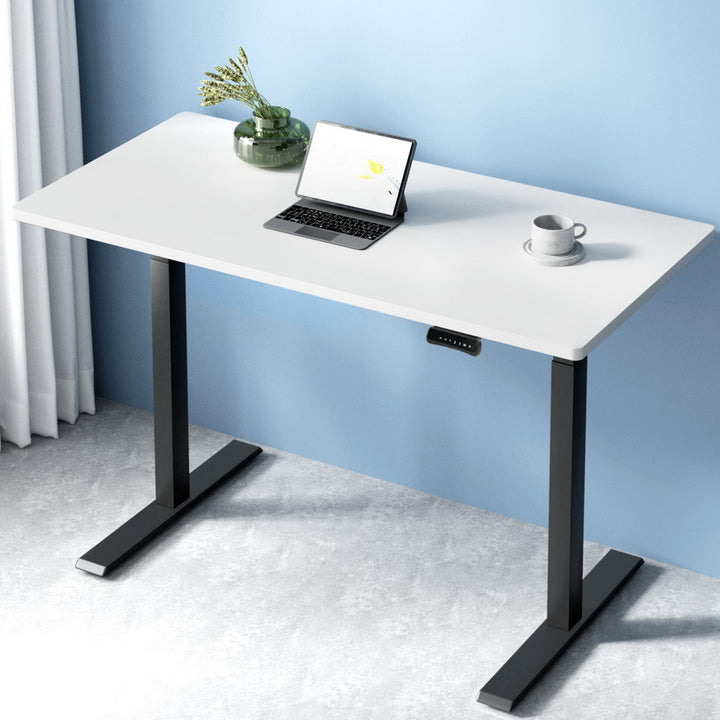 Standing Desk (Dual Motor) Black & White 120cm