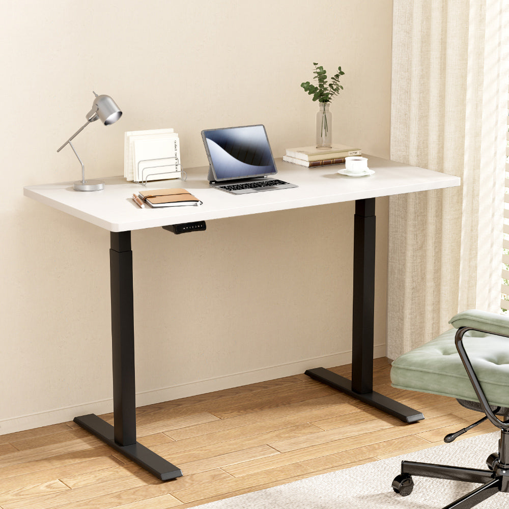 Standing Desk (Dual Motor) Black & White 140cm - Homecoze