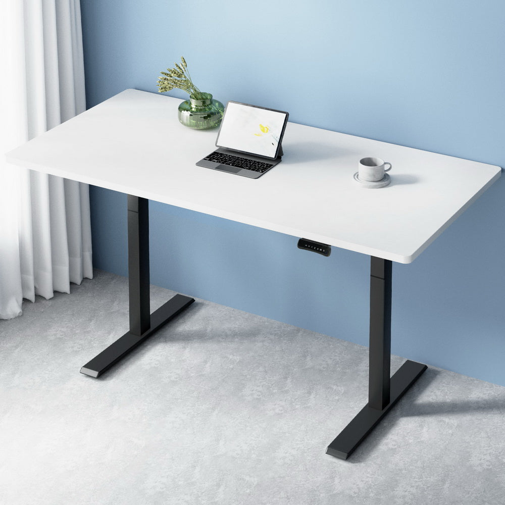 Standing Desk (Dual Motor) Black & White 140cm