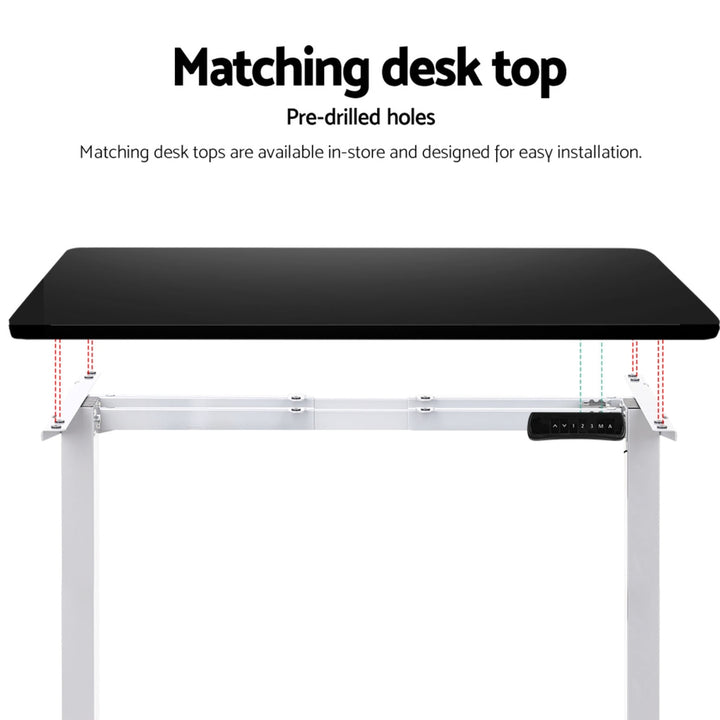 Standing Desk (Frame Only) Dual Motor - White