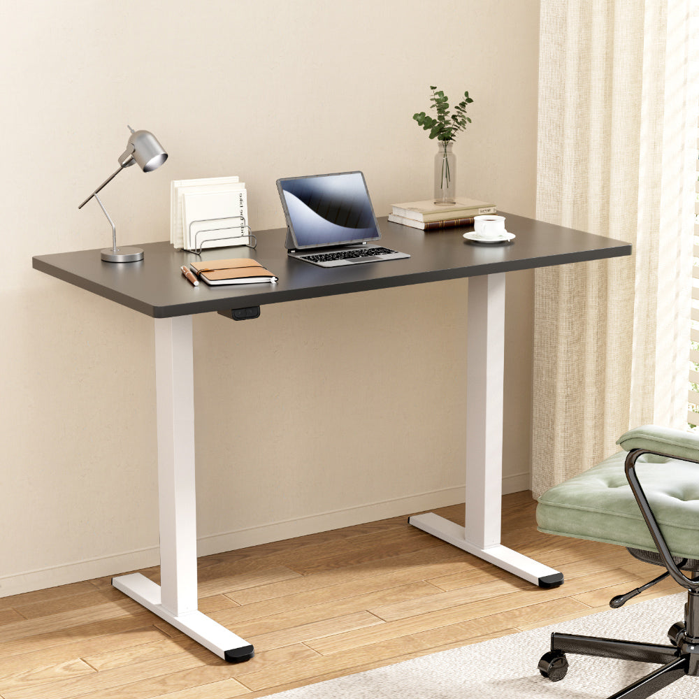 Standing Desk (Dual Motor) White & Black 140cm - Homecoze