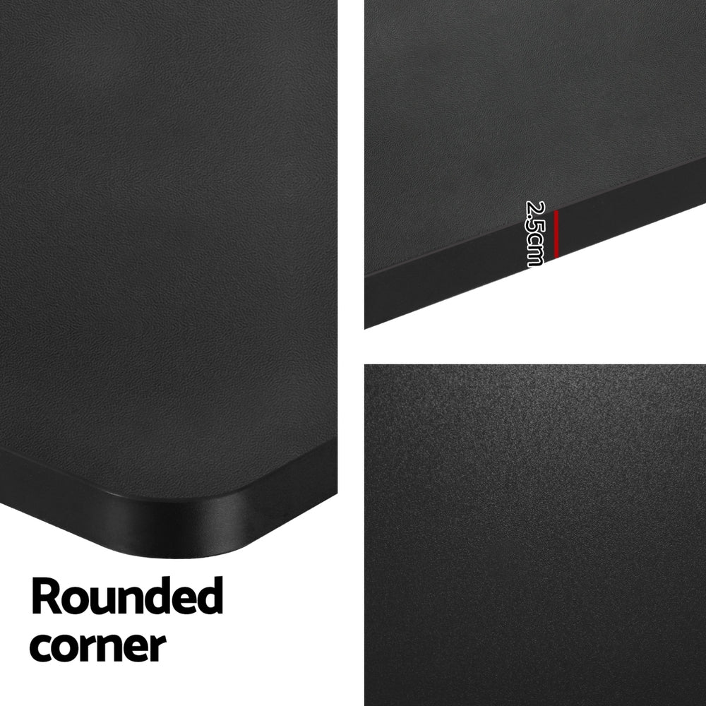 Standing Desk (Dual Motor) White & Black 140cm - Homecoze