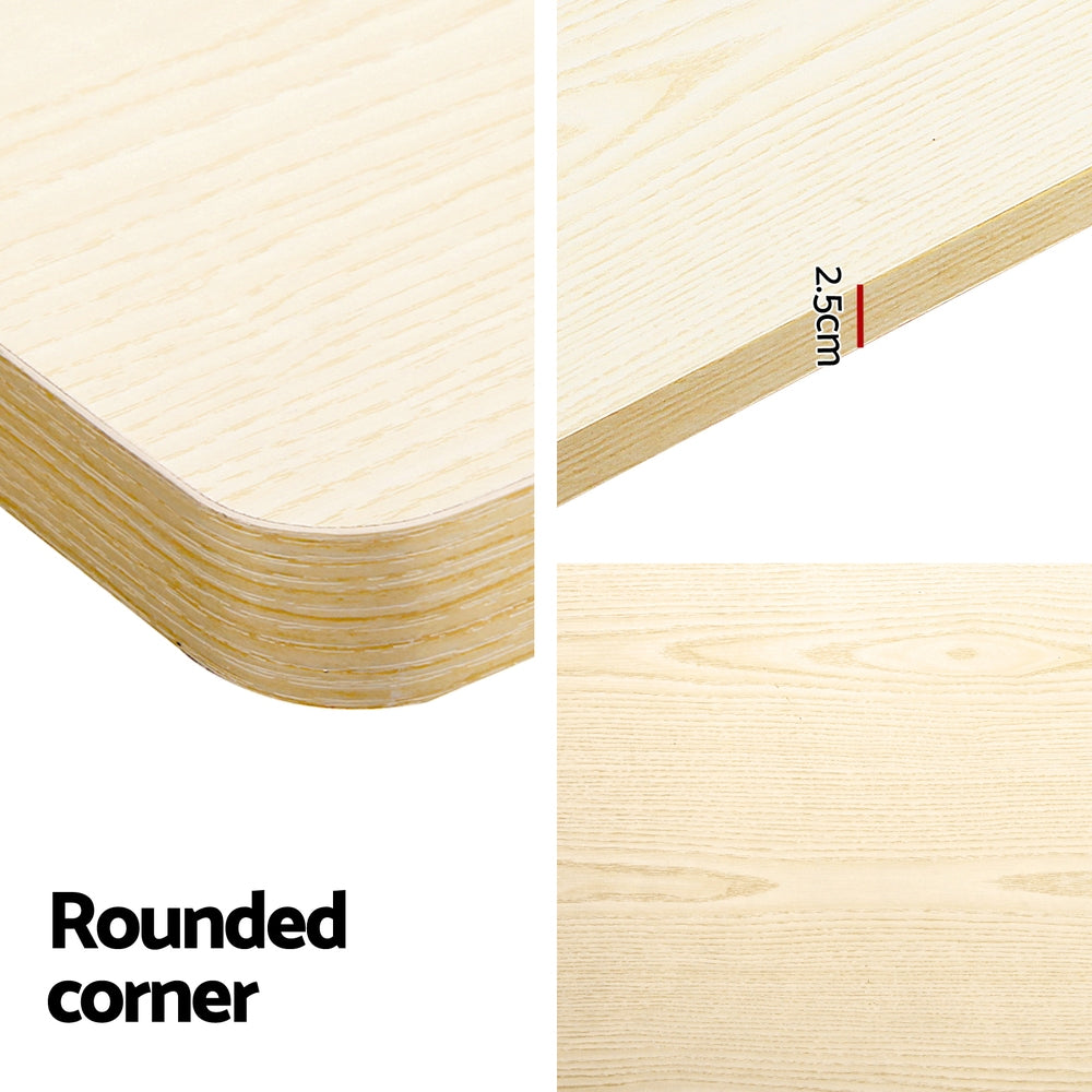 Standing Desk (Dual Motor) White & Oak 120cm - Homecoze