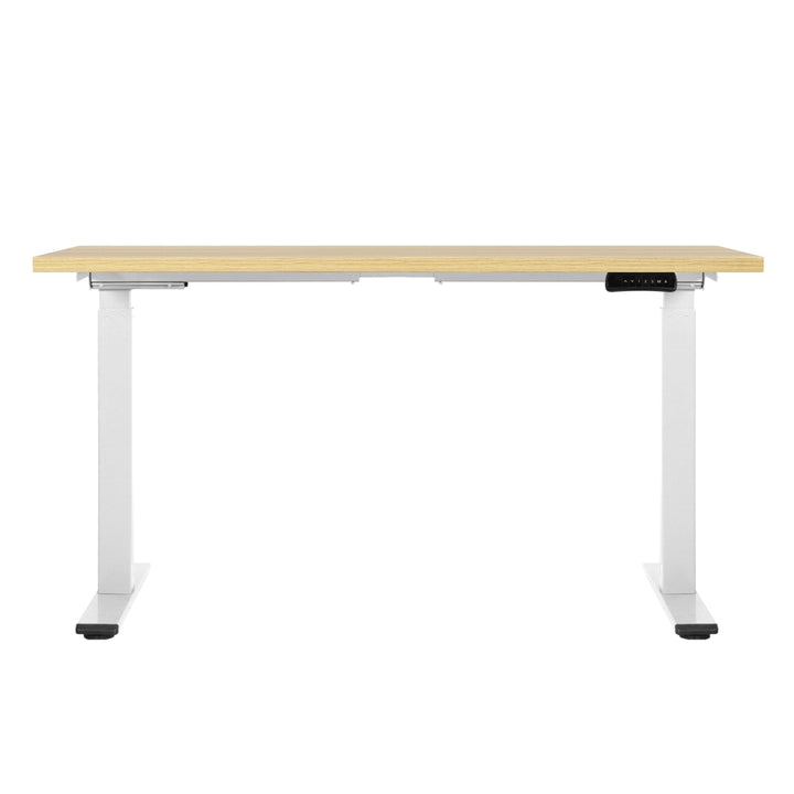 Standing Desk (Dual Motor) White & Oak 140cm