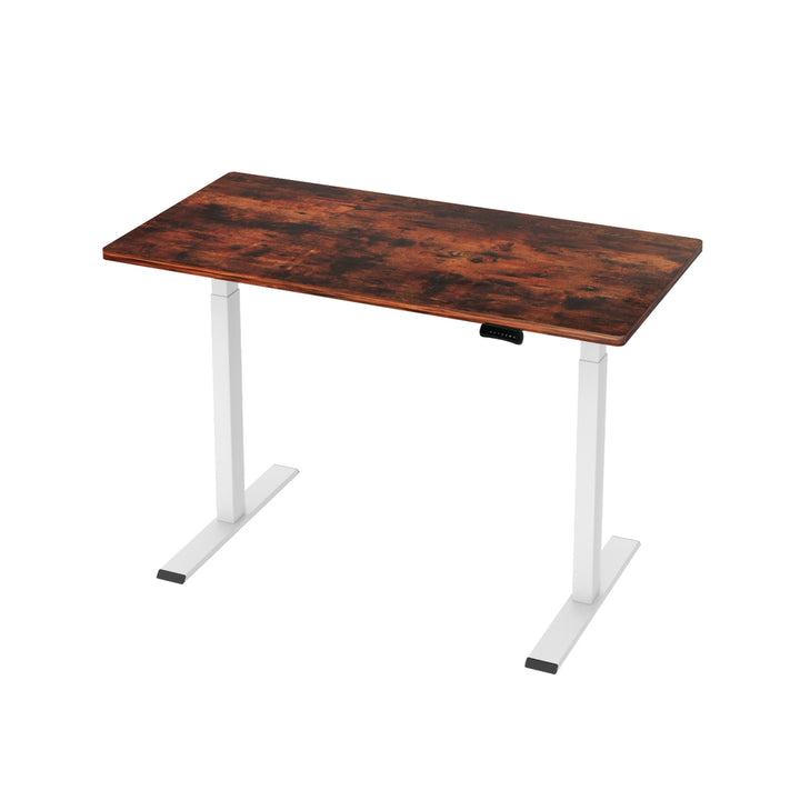 Standing Desk (Dual Motor) White & Rustic 120cm - Homecoze