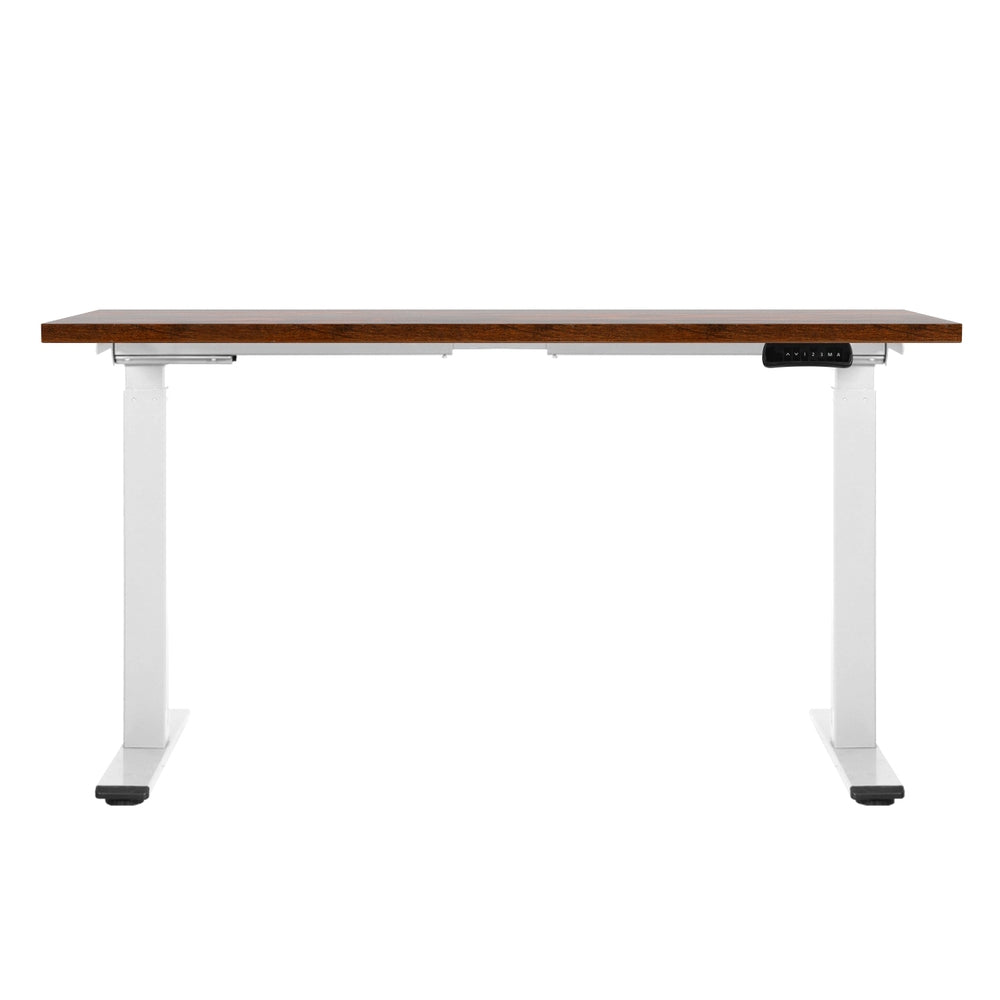 Standing Desk (Dual Motor) White & Rustic 140cm - Homecoze