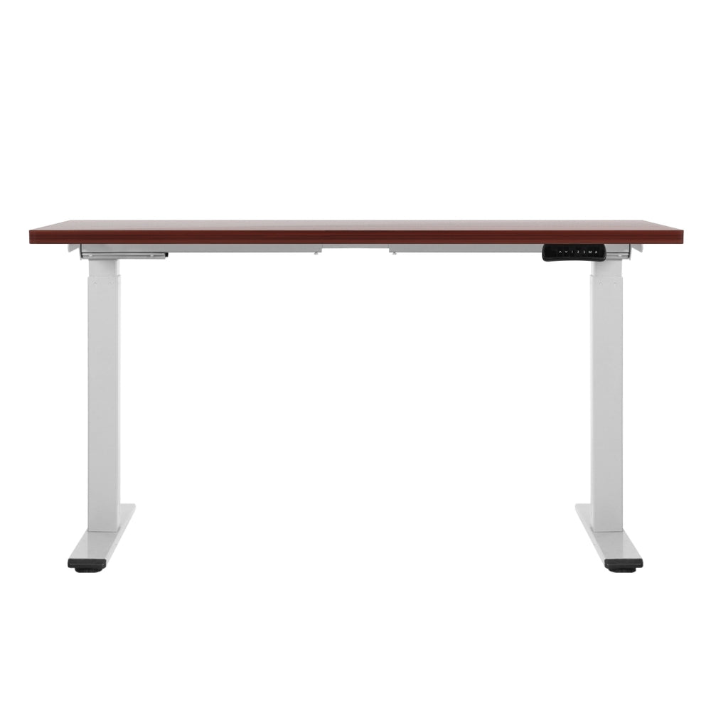 Standing Desk (Dual Motor) White & Walnut 120cm