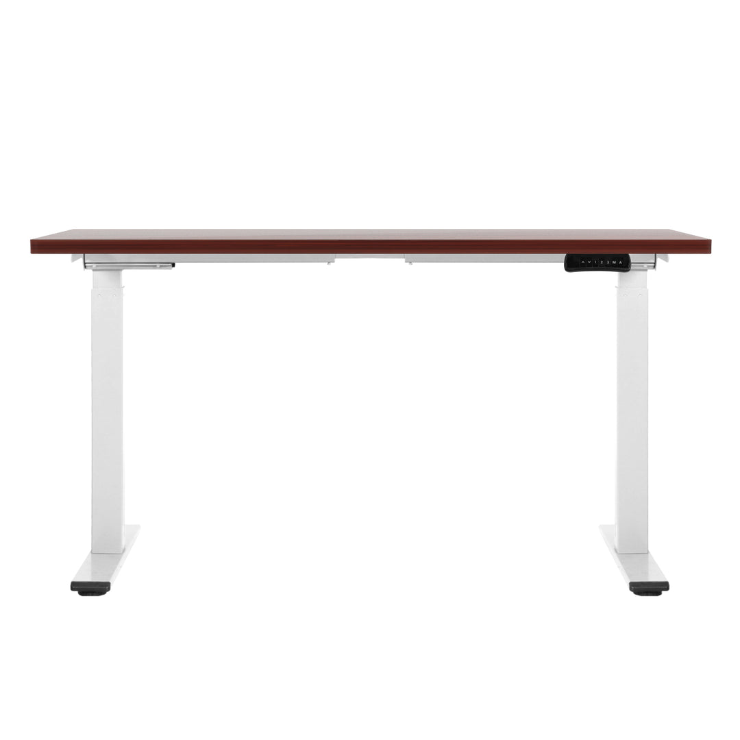 Standing Desk (Dual Motor) White & Walnut 140cm - Homecoze