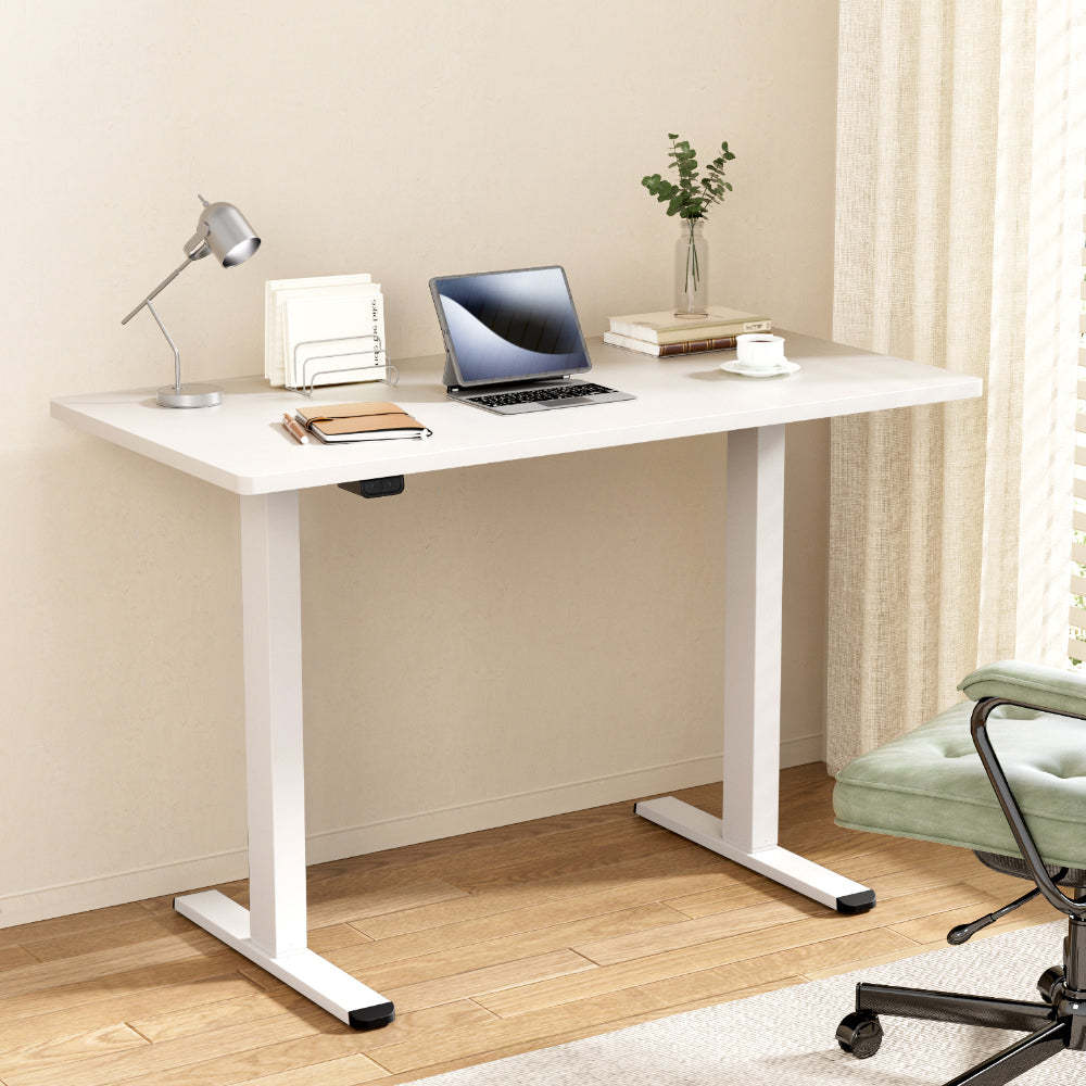 Standing Desk (Dual Motor) White 140cm - Homecoze