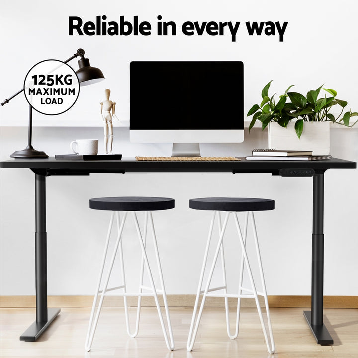Standing Desk (Dual Motor) Black 120cm - Homecoze