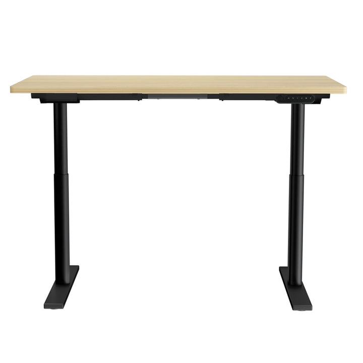 Standing Desk (Dual Motor) Black & Oak 120cm - Homecoze