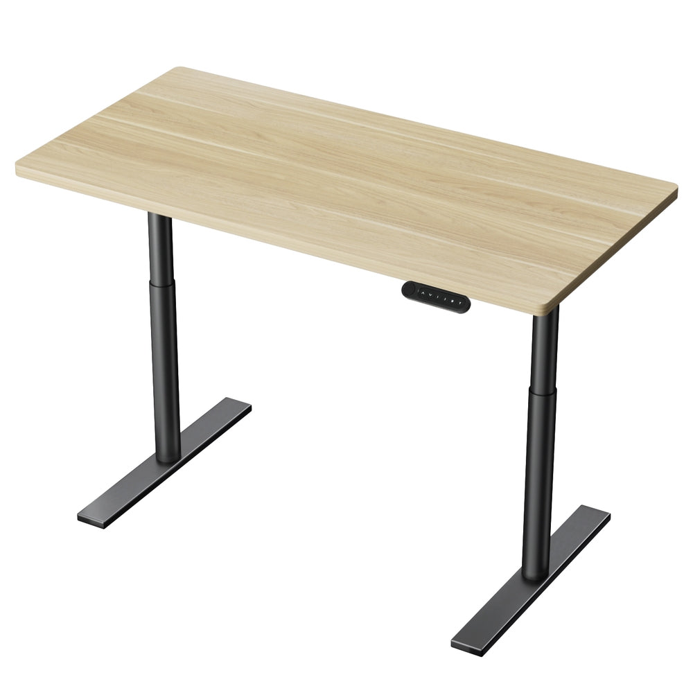 Standing Desk (Dual Motor) Black & Oak 120cm - Homecoze