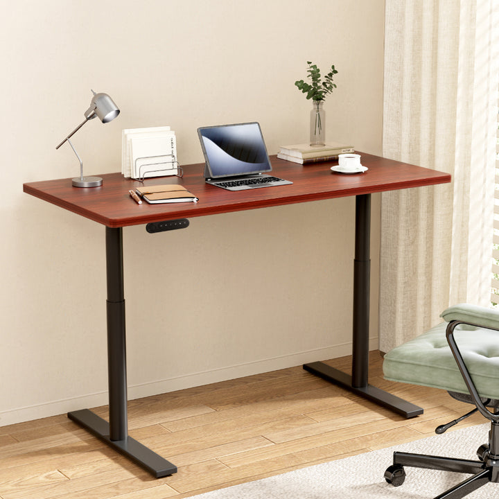Standing Desk (Dual Motor) Black & Walnut 140cm - Homecoze