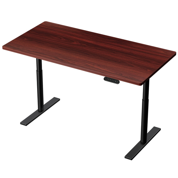 Standing Desk (Dual Motor) Black & Walnut 140cm - Homecoze