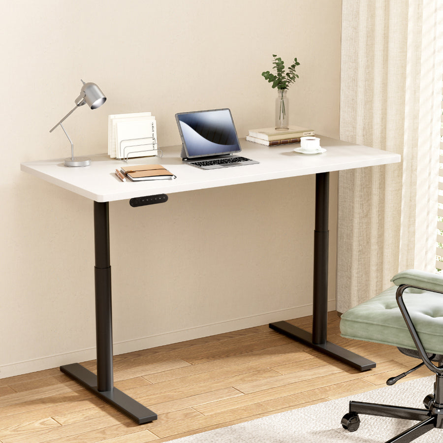 Standing Desk (Dual Motor) Black & White 140cm - Homecoze