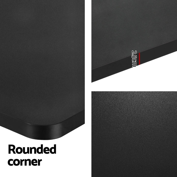 Standing Desk (Dual Motor) White & Black 120cm - Homecoze