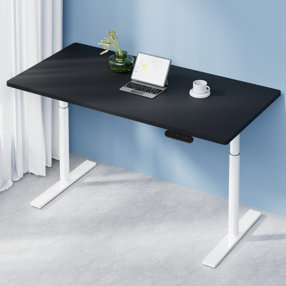 Standing Desk (Dual Motor) White & Black 140cm