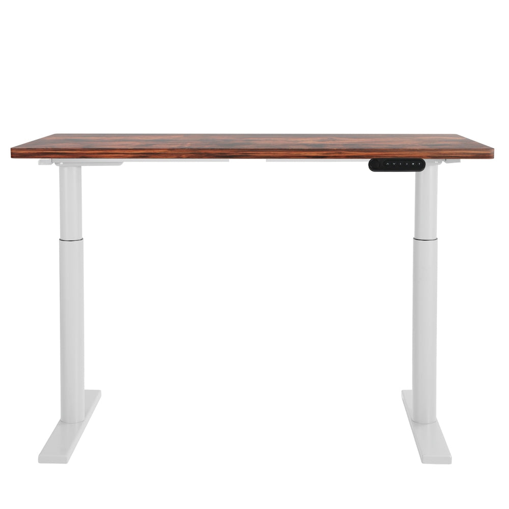 Standing Desk (Dual Motor) White & Rustic 120cm - Homecoze