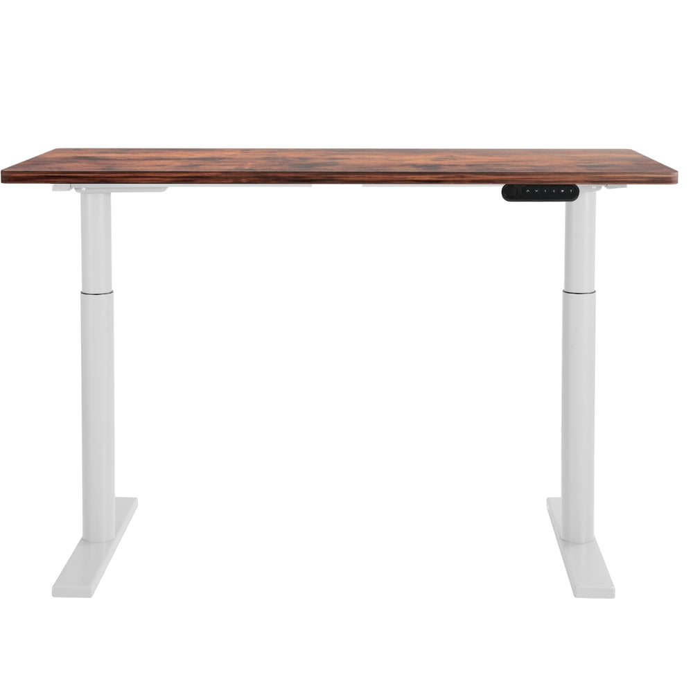 Standing Desk (Dual Motor) White & Rustic 140cm - Homecoze