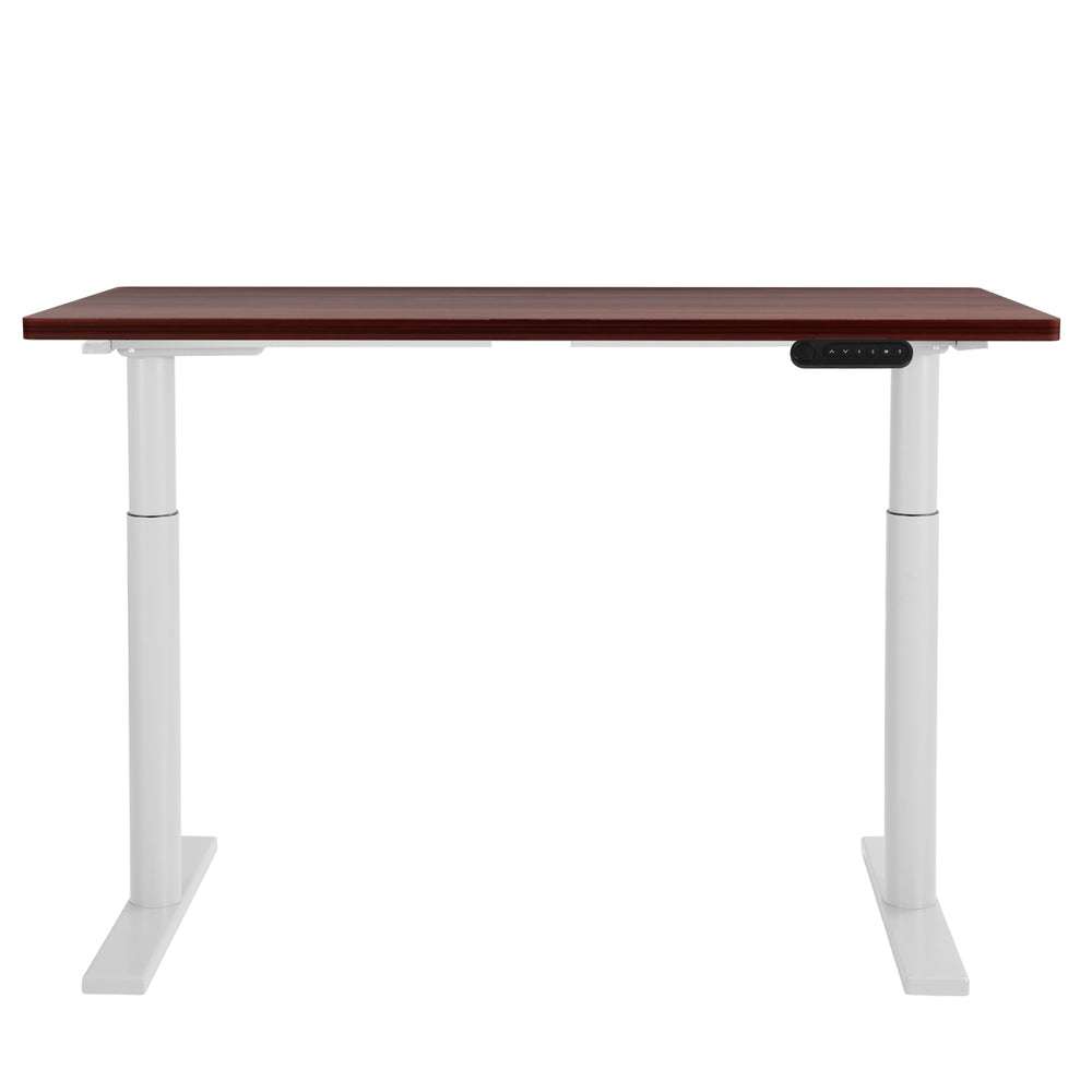 Standing Desk (Dual Motor) White & Walnut 120cm - Homecoze
