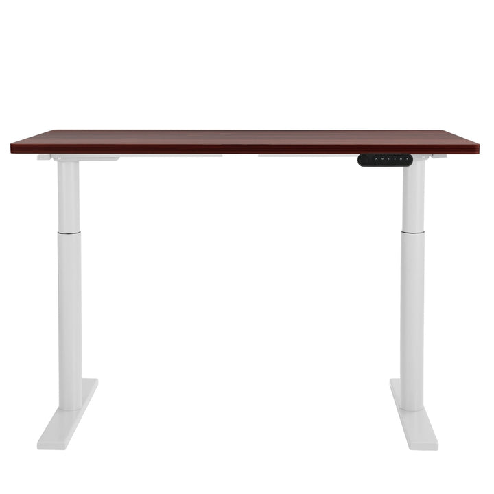 Standing Desk (Dual Motor) White & Walnut 120cm - Homecoze