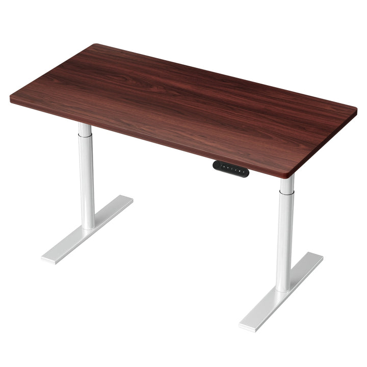 Standing Desk (Dual Motor) White & Walnut 120cm