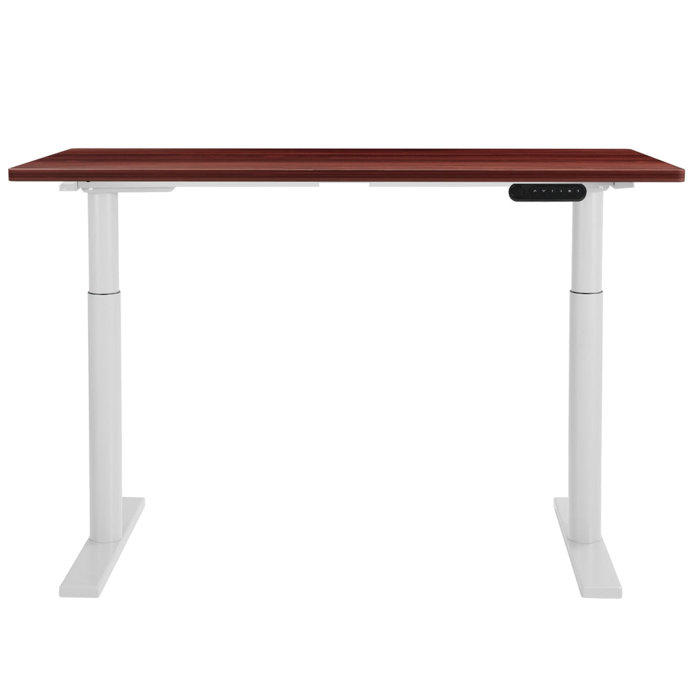 Standing Desk (Dual Motor) White & Walnut 140cm - Homecoze