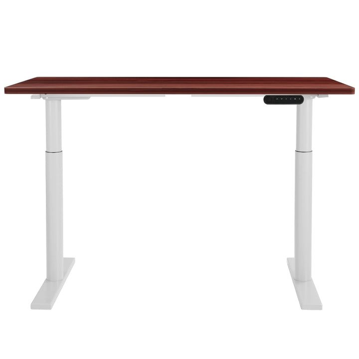 Standing Desk (Dual Motor) White & Walnut 140cm - Homecoze